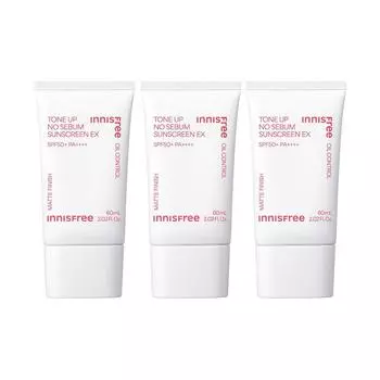 Innisfree Tone Up No Sebum Sunscreen EX SPF 50+ PA++++ 60 мл 3