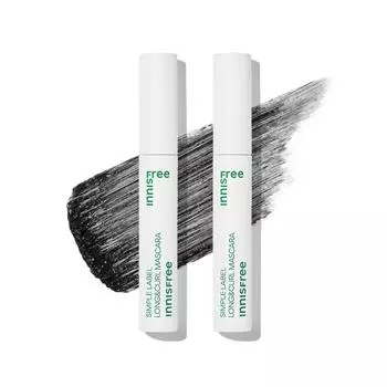 Innisfree Тушь для ресниц Simple Label Long & Curl 7,5 г 2 шт, корейская косметика