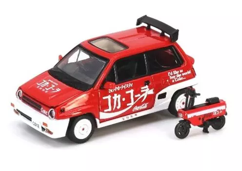 Inno Models Honda City Turbo II Motocompo включает в себя готовый продукт 1/64 Coca-Cola