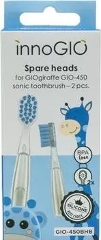 innoGIO GIOGiraffe Spare Heads for Sonic Toothbrush ttes de remplacement pour brosse dents sonique piles pour enfant TU прозрачный