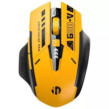 Inphic A9 Bluetooth 3 Mode Mouse Бесшумная зарядка Механическая беспроводная мышь A9