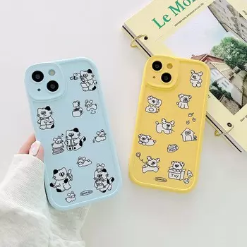Ins Bear Food мультфильм кот силиконовый мягкий чехол для телефона для Iphone Xr Xsmax X 14promax 11 12 13 Promax 14 Pro Max Plus чехол For iphone 12promax