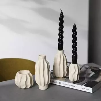 ins candle holder ornaments wabi style cream style candle holder home living room bedroom dining table romantic ornaments decoration HP463 candlestick