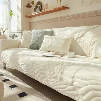 INS Cream Style Fresh Sofa Cushion Plush Non-Slip Leather Sofa Cover Fabric Nordic Sofa Cloth Autumn and Winter 70*70cm