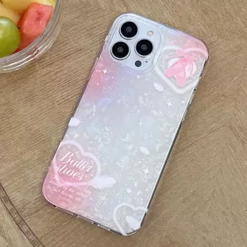 Ins Gradient Shell Блестящий Blingbling Imd Милый Розовый Мультяшный Задняя Крышка Для Iphone 13 12 Promax 11 14 Pro Max Чехол Для Телефона Капа For iphone 12promax