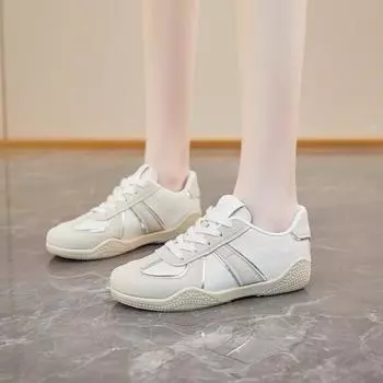 ins Korean version of the new flat-bottomed Forrest Gump shoes for women s 2025 spring student running sports, light and comfortable casual shoes~ 35 серый
