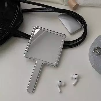 Ins Liquid Shape Square Mirror Мини-ручное настольное косметическое зеркало для макияжа Onesize