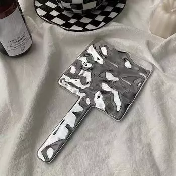 Ins Liquid Shape Square Mirror Мини-ручное настольное косметическое зеркало для макияжа