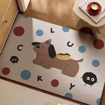INS Style Cute Animals Welcome Entrance Doormat Non-slip PVC Floor Mats Entryway Porch Hallway Home Decor Dust Removal Carpet 40x60cm