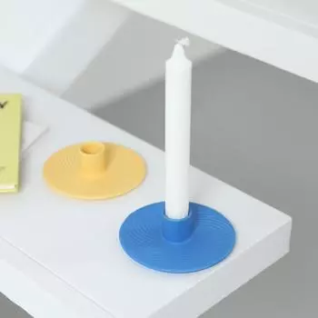 Ins style Nordic colorful branch-shaped ceramic candle holder ornaments modern simple dining table candle holder atmosphere soft decoration HP880-3YL yellow round candle holder