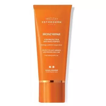 Institut Esthederm Bronz Repair Защитный крем от морщин и укрепляющий кожу Мягкий солнцезащитный крем для умеренного загара 50 мл