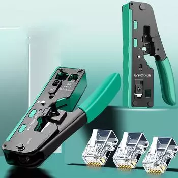 Инструмент для обжима проводов RJ45, универсальные клещи для обжима проводов, плоскогубцы из высокоуглеродистой стали для Ethernet-кабеля RJ11/12/RJ45