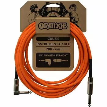 Инструментальный кабель ORANGE CRUSH 20 футов 6 м 14 дюймов, прямой, угловой, CA037, гитарный кабель