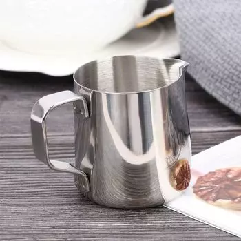 Инструменты для приготовления молочных коктейлей в кафе Moka, кувшин для кофе, 150 мл, чашка для латте-арта, вспениватель для кофе, инструмент для цветка, молочные кувшины из нержавеющей стали серебряный