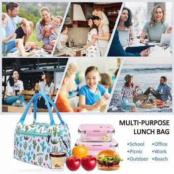 Insulated Picnic Cartoon Carry Case Thermal Portable Cold Lunch Bag Bento bag