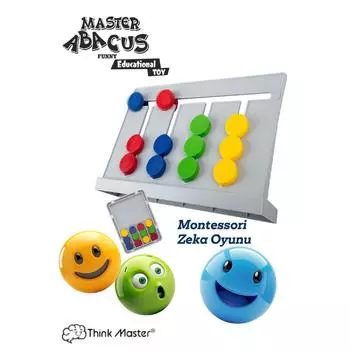 Интеллектуальная игра Master Abacus Rubik Abacus Montessori с цифровыми игровыми картами