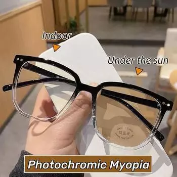 Интеллектуальные фотохромные очки для близорукости, изменяющие цвет на открытом воздухе, готовые очки для близорукости, мужские и женские очки с минусом диоптрий -1