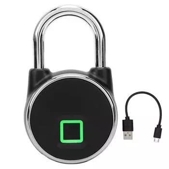 Интеллектуальный замок с отпечатком пальца Bluetooth APP IP65 Водонепроницаемый Длительное время ожидания Портативный домашний замок безопасности