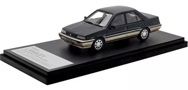 Inter Allied Hi Story Nissan LANGLEY 4 DOOR SEDAN GT TWINCAM Midnight Blue Pearl Gold Metallic Готовый продукт 1/43 (1988) Металлический/Искрящийся