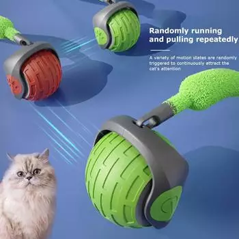 Interactive Rolling Ball Super Drive Rolling Kitten Pet Teaser Toy Activated Sensor Balls Motion Bird Game With L8g7 синий