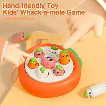 Интерактивная портативная игрушка-редис Whack-a-Mole, забавная, безопасная конструкция, мини-игра-головоломка для малышей и детей фиолетовый