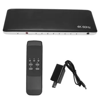 Интерфейс HD Multimedia 2.0 Switch 7 в 1 выход HDCP 2.2 Поддержка 4K 60 Гц UHD 3D Видео Коммутатор US Plug