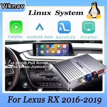 Интерфейсный блок Viknav Linux для 12,3-дюймового полноэкранного Lexus RX 2016 2017 2018 2019 Беспроводной Apple CarPlay Android Auto Linux Interface Box