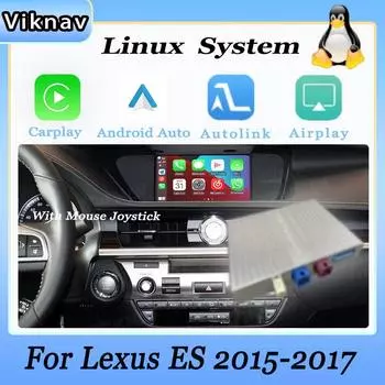 Интерфейсный блок Viknav Linux для Lexus ES 2015 2016 2017 Мышь Джойстик Обновление Декодер Коробка Беспроводной Мультимедиа Apple CarPlay Android Auto Linux Interface Box