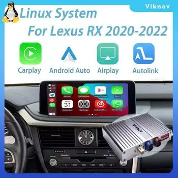 Интерфейсный блок Viknav Linux для Lexus RX 2020 2021 2022, беспроводной Apple CarPlay, поддержка Android Auto, оригинальный автомобильный экран 12,3 дюйма Linux Interface Box