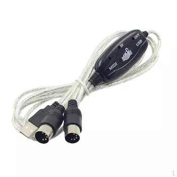 Интерфейсный кабель MIDI-USB Шнур Конвертер Адаптер музыкальной клавиатуры