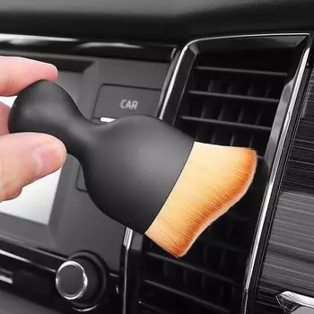 Interior Crevice Dusting Brush Car Interior Short Lint Cosmetic Beauty Brush Car Clean Air Conditioning Vent Cleaning Brush