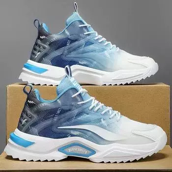 Internet celebrity popular men s shoes spring and autumn 2024 new versatile sports leisure running height increase youth mesh dad shoes 39
