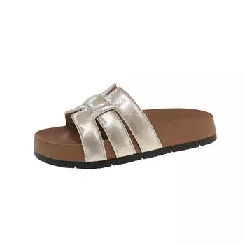 Internet celebrity soft bottom cool slippers women wear summer new with skirt flat bottom beach one word 35
