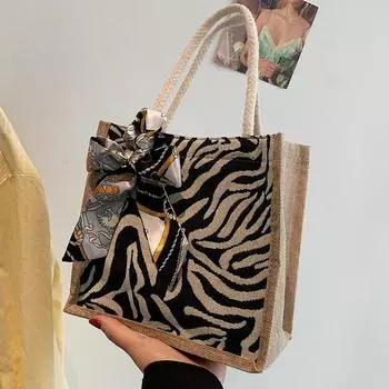Интернет Знаменитость Льняной Ланч-бокс Bento Bag Женская Ручная Сумка Льняная Сумка Модная Портативная Сумка Девушка Маленькая Сумка
