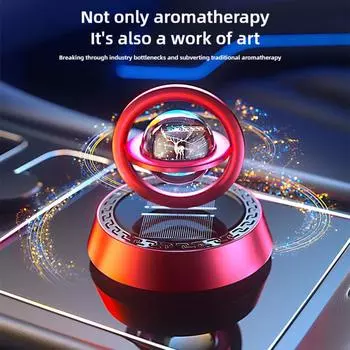 Interplanetary Suspension Solar Rotating Car Aromatherapy Auto Interior Center Console Air Purifier Fragrance Diffuser Ornaments чёрный