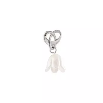 Interwoven Love Lily Of The Valley Earrings Female Ins Sweet Temperament Versatile Gentle And Elegant Knotted Flower Heart Stud Earrings copper (with ear plugs)