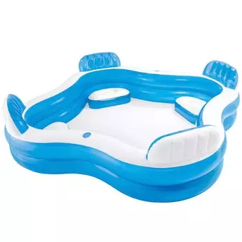 INTEX Float Swim Center Family Lounge Pool Square Multicolor 229 x 229 x 66 cm 56475 Japanese [Genuine Product]
