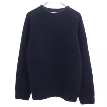 INVERALLAN British wool Long sleeve sweater 40 Black series knit Men s Used
