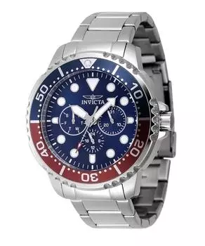 Invicta Pro Diver нержавеющая сталь синий и красный Pepsi безель синий циферблат кварцевые мужские часы 47227