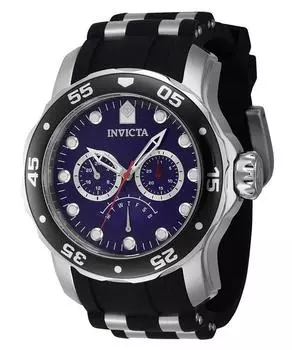Invicta Pro Diver Retrograde GMT Кварцевые мужские часы с синим циферблатом INV46967 100M