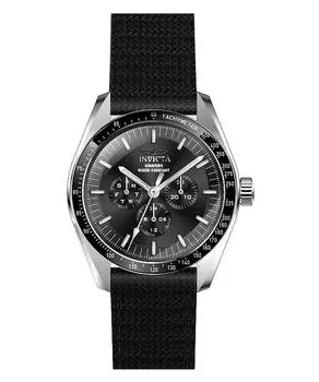 Invicta Specialty GMT Нейлоновый ремешок Кварцевые мужские часы с черным циферблатом INV45970 чёрный