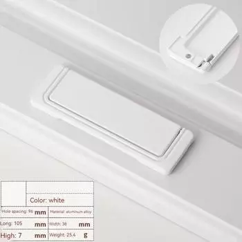Invisible Cabinets Closets Handle Flat Concealed Buckle Gusset Furniture Hardware белый