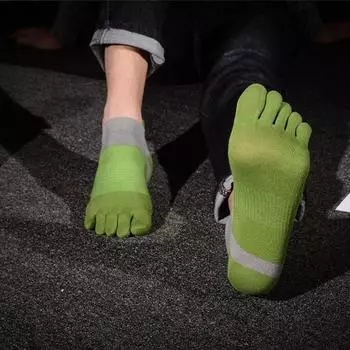 Invisible Men s Five Toe Socks Patchwork Running Hosiery Breathable Five Finger Sports Socks Man белый