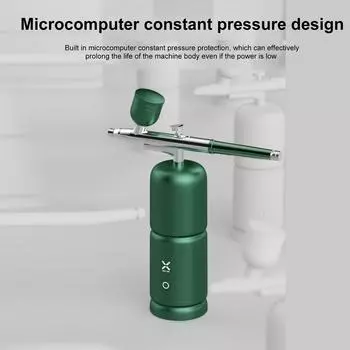 INXI002 Кислородный аппарат для лица Аэрограф Nano Mist Sprayer Портативный отпариватель для лица Beauty SPA Skin зелёный