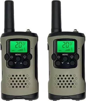 inYYTer Walkie Talkie Набор из 2 20-канальных 2-сторонних радиоигрушек T48 Функция Walkie Talkie Простая в эксплуатации светодиодная рация со светодиодным фонариком Маленькая и легкая