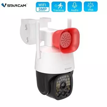 IP-камера Vstarcam EU, Wi-Fi, 3MP PTZ, камера видеонаблюдения, уличная камера с искусственным интеллектом для отслеживания человека, цветное ночное видение, двусторонняя аудиосвязь