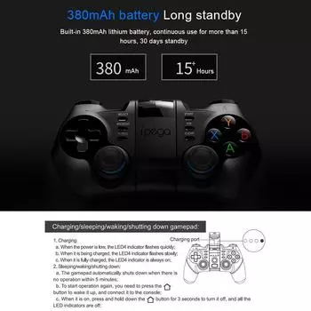 Ipega Gamepad PG-9076 BT 2.4G Беспроводной контроллер игровой консоли Мобильный триггер Игровая ручка