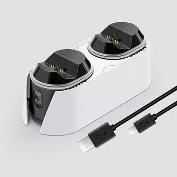IPLAY Controller Charger for PS5 Accessories Kits with Fast Charging,Dual Controller Charging Stand for Playstation 5 белый