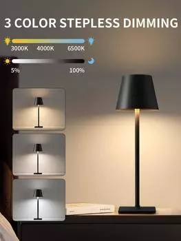 IRALAN Desk Lamp LED USB Rechargeable Table Light Stepless Dimming Table Lamp Hanging Bedroom Night Lamp Reading Table Lamps чёрный