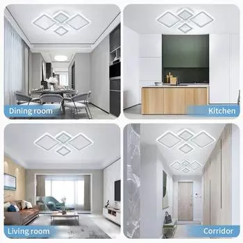 IRALAN Modern Ceiling Light With Fan 3 Mode Color Changeable Decoration Home Bedroom and Dining Room Household Fixture белый